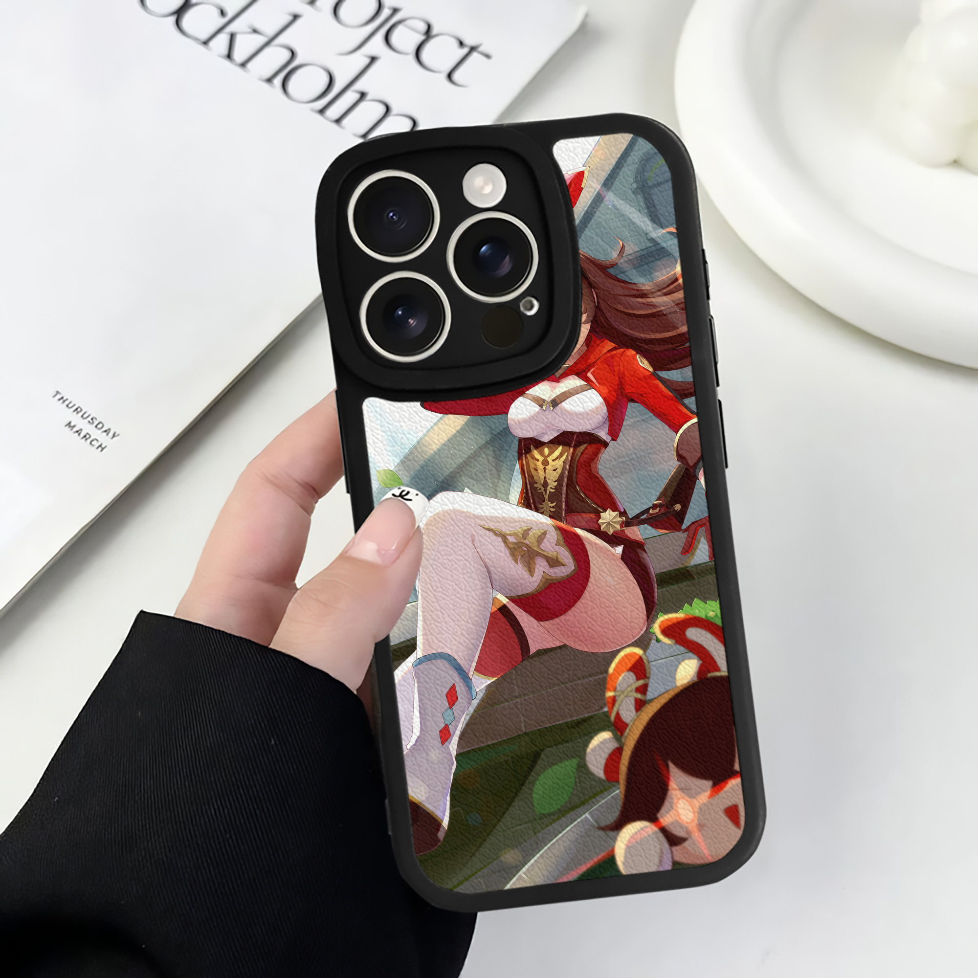 げんし神 genshin 【iPhone 16シリーズ対応】シリコンスマホケース（レザー調） 材質：シリコン